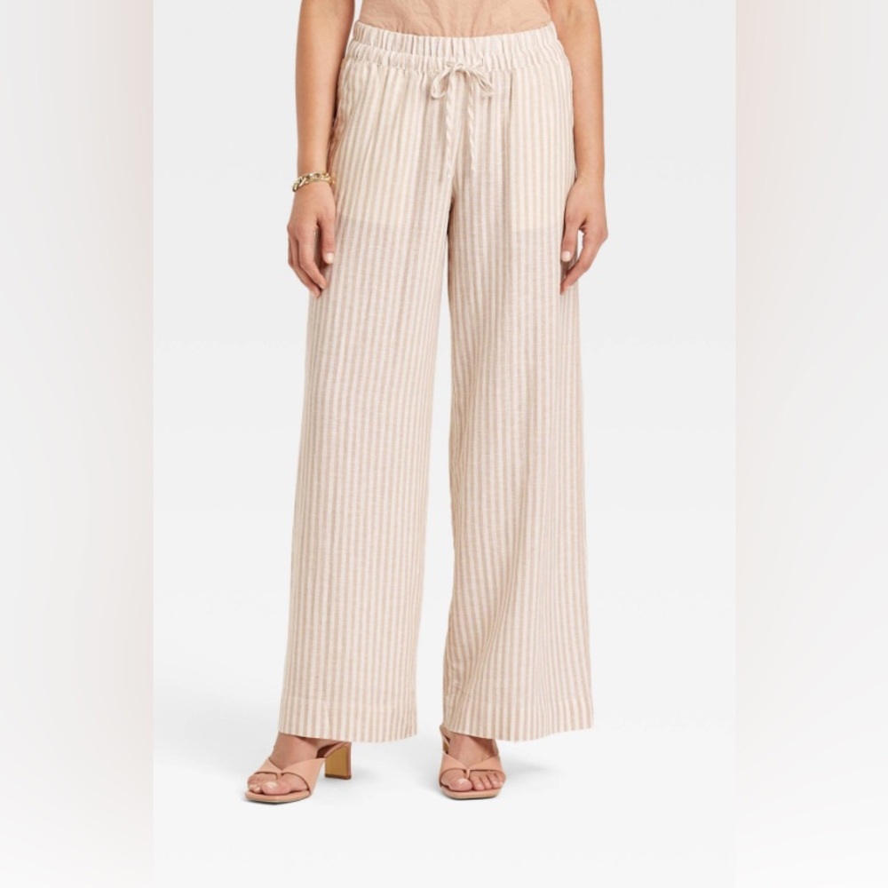 NWOT A New Day striped wide leg pants